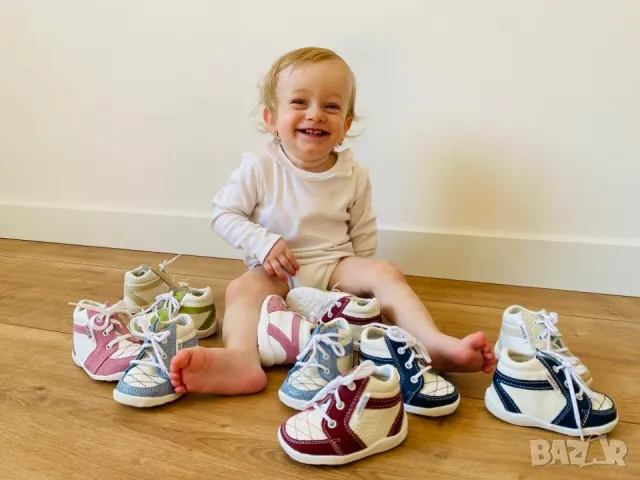 Бебешки обувки за прохождане естествена кожа Univerzál №18, снимка 18 - Бебешки обувки - 49421714