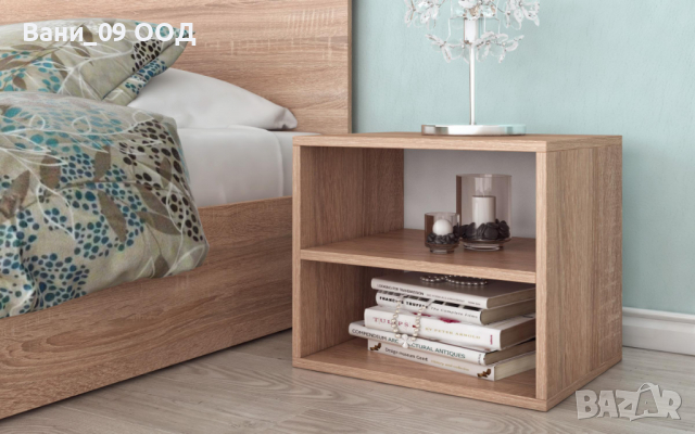 Комплект 2 броя нощни шкафчета в 3 цвята