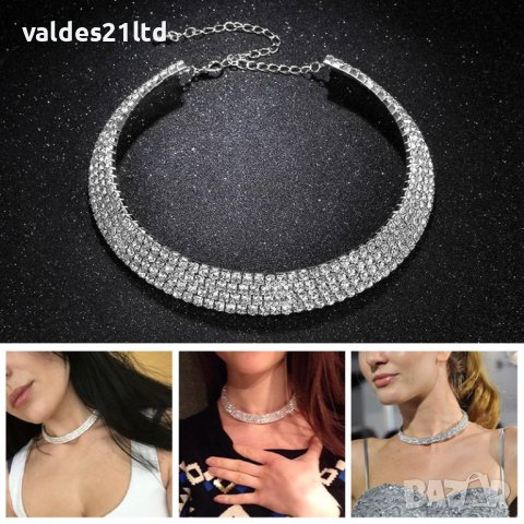 Колие с изкуствени кристали, снимка 10 - Колиета, медальони, синджири - 39314934