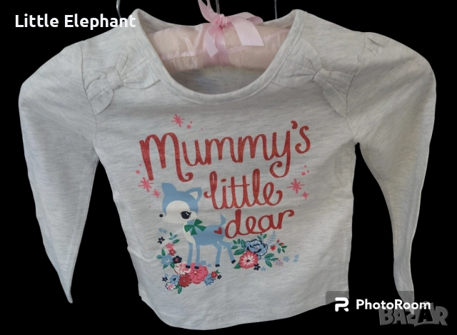 Блузка с дълъг ръкав за 2-3 год мом,еленче"Mummys little diar"Англия/нова