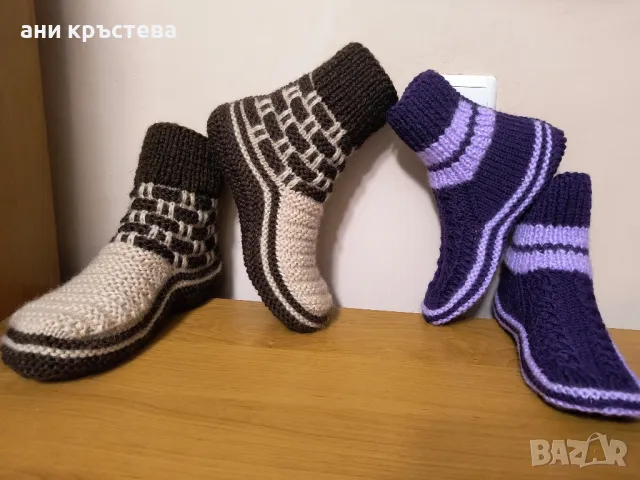 безшевни удобни ръчно плетени терлички , снимка 16 - Други - 41222697