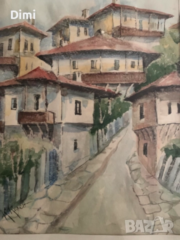 КОЛЬО КОЛЕВ /1905 - 1950/ акварел/пейзаж 