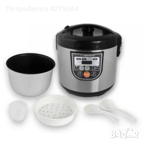 Мултикукър Esperanza EKG011, 860W, 5 литра, 11 Програми, Инокс, 2 ГОДИНИ ГАРАНЦИЯ, снимка 2 - Мултикукъри - 48166441
