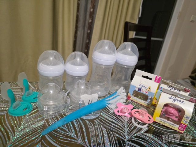Ширета и биберони Philips Avent Natural Respons и залъгалки Difrax
