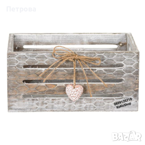 Декоративна щайга-23х16х11 см./декоративна дървена щайга/, снимка 2 - Декорация за дома - 44585929