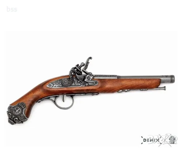 Кремъчен пищов, 18 век, Denix, 1077/G, снимка 12 - Антикварни и старинни предмети - 56166094