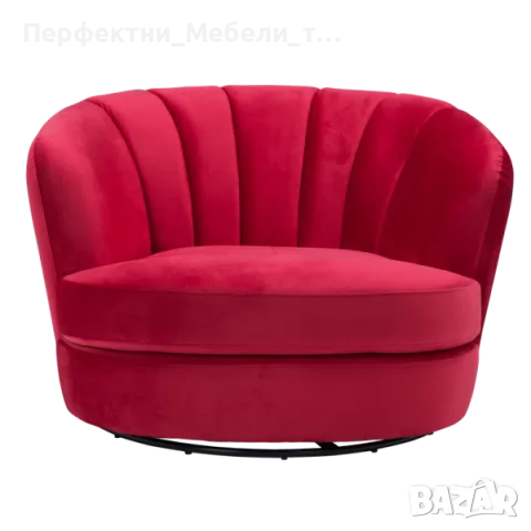 Луксозно кресло въртящо се за лоби бар,хотел,мека мебел за рецепция,въртящ фотьойл плюш-червен,син, снимка 2 - Обзавеждане за заведение - 47602141
