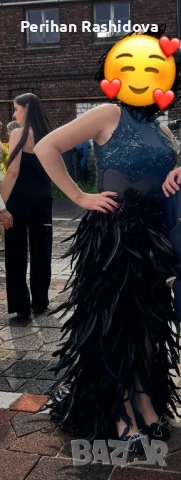 Черна елегантна рокля , снимка 2 - Рокли - 50827242