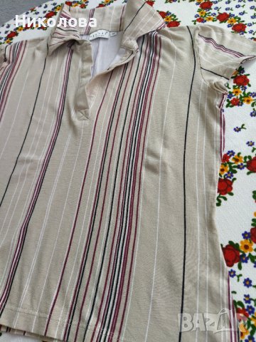 Памучна блуза с къс ръкав., снимка 4 - Тениски - 41230175