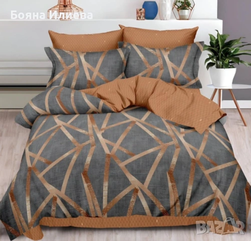 Луксозни двулицеви спални комплекти 6 части с ластик