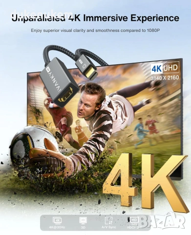 2 броя Адаптер Mini DisplayPort към HDMI 4K@30Hz, снимка 2 - Кабели и адаптери - 53382257