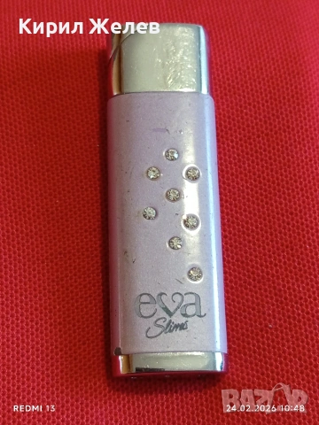 Метална запалка EVA работи иска зареждане за КОЛЕКЦИЯ ДЕКОРАЦИЯ 40345, снимка 3 - Колекции - 53602524