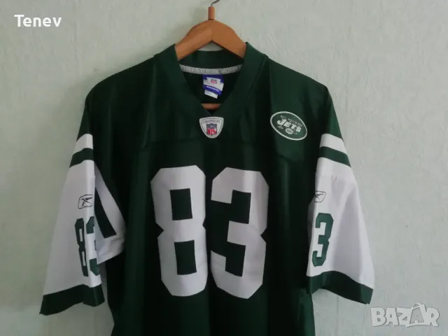 New York Jets Moss Reebok NFL XL+2 оригинална тениска фланелка jersey Джетс Ню Йорк, снимка 2 - Тениски - 50378485