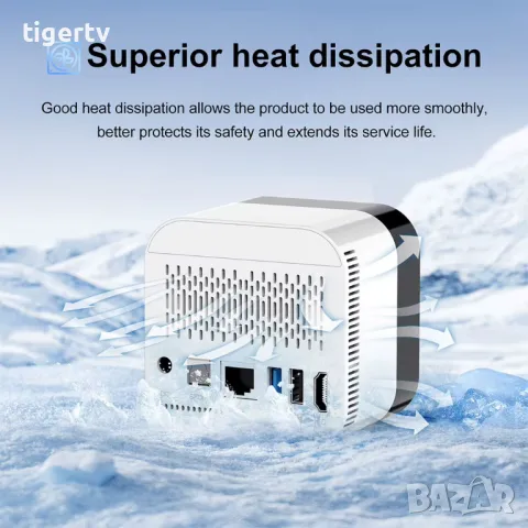 НОВ 8-Ядрен TV Box H96 MAX H728 | Wi-Fi 6 | Android TV 14 | Смарт ТВ, снимка 10 - Плейъри, домашно кино, прожектори - 27642230