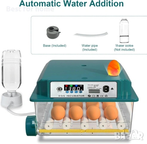 Професионален Автоматичен Инкубатор за Яйца – С LCD дисплей и LED фенерче, снимка 7 - Други стоки за животни - 53098762