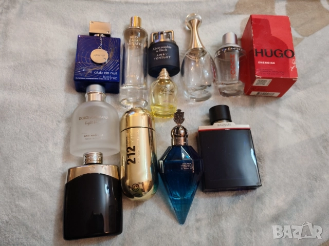 Оригинални шишета от маркови парфюми. 