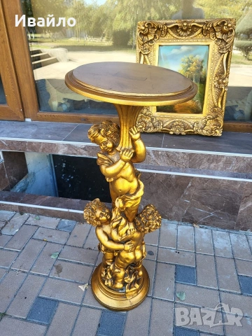Красива барокова колона/поставка , снимка 2 - Антикварни и старинни предмети - 53613786