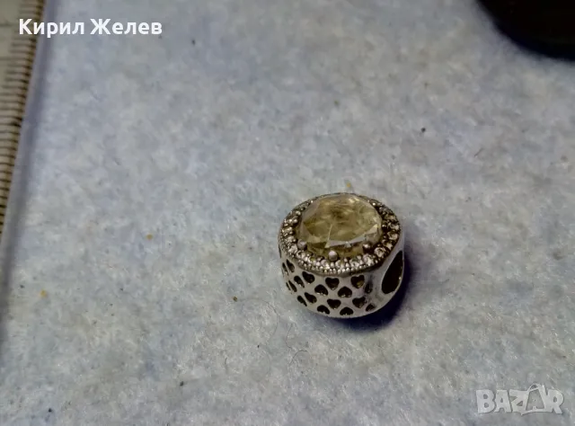 PANDORA СКЪПОЦЕННО СРЕБЪРНО ЗВЕНО за ГРИВНА ПАНДОРА РОДИРАНО СРЕБРО S 925 с ФАСЕТИРАНИ ЦИРКОНИ 43119, снимка 11 - Гривни - 49553456