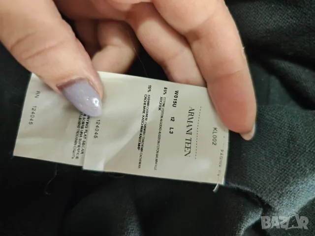 Armani Teen, рокля от кашмир и вълна, 14г, 166см, снимка 10 - Рокли - 47656065