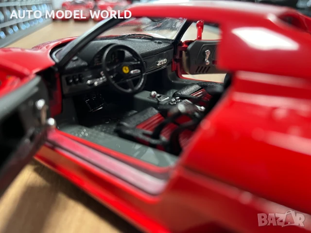 Рядък модел метална колекционерска количка FERRARI F50 1:18 мащаб, снимка 6 - Колекции - 50988478