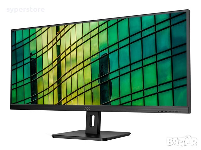 Mонитор 34" AOC Q34E2A (2560x1080) WLED 1000:1 HDMI DP Flicker-Free и Low Blue Mode, снимка 1 - Монитори - 41633959