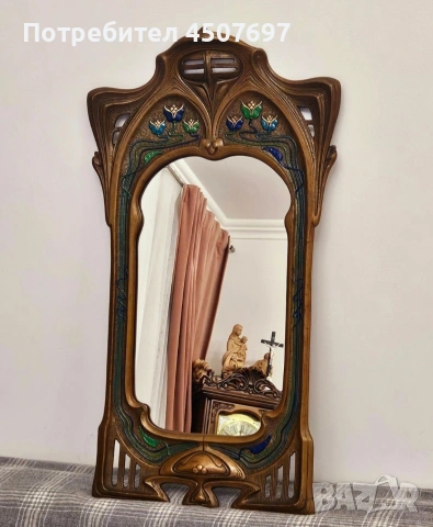 Огледало в стил Арт Нуво Виена около 1900г.
, снимка 7 - Антикварни и старинни предмети - 53155007
