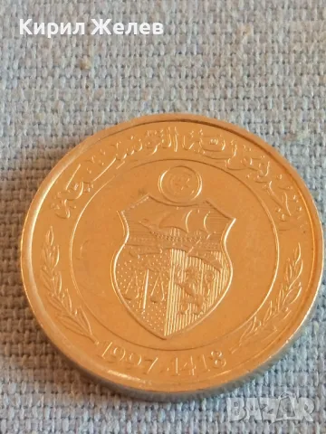 Монета 1/2 динар 1997г. Тунис рядка за КОЛЕКЦИОНЕРИ 41194, снимка 4 - Нумизматика и бонистика - 48858031