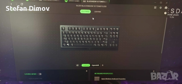 Гаймарска Клавиятура/Gaming Keyboard Razer BlackWidow V3 Tenkeyless, снимка 5 - Клавиатури и мишки - 53691440