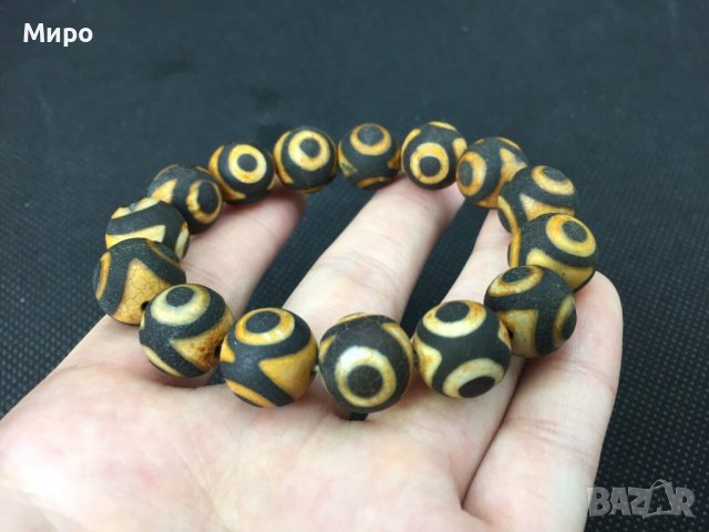  '' ТРИ ОЧИ '' ДЗИ МЪНИСТА ГРИВНА ТИБЕТ НЕПАЛ АЗИЯ , снимка 4 - Гривни - 41786244