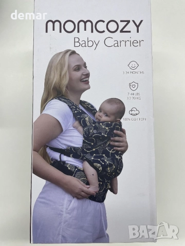 Бебешко кенгуру Momcozy PureHug, чист памучен слинг за 3-24 месеца, снимка 8 - Кенгура и ранички - 52432851