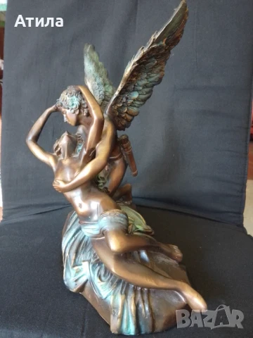 скулптура Купидон и Психея 29/29 см, снимка 2 - Статуетки - 51324515