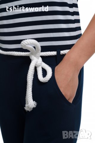 Нов дамски летен моряшки гащеризон на тъмносиньо и бяло райе, снимка 4 - Гащеризони - 29040674