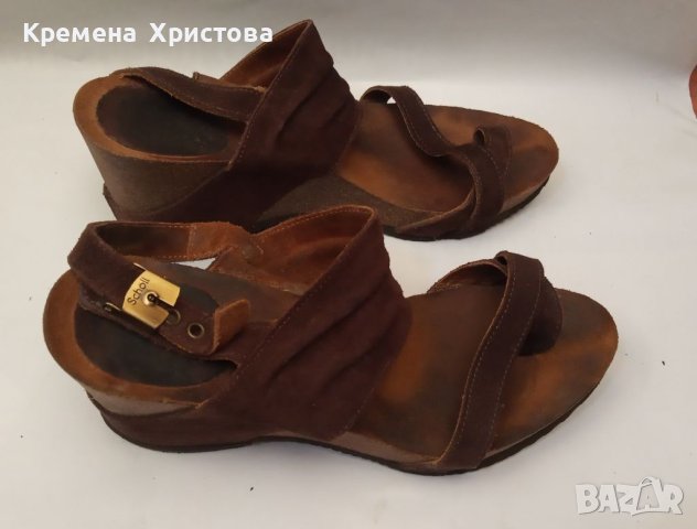 Дамски сандали от естествен велур Scholl, снимка 2 - Сандали - 41607915