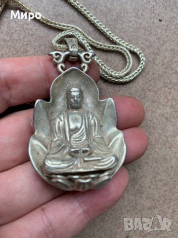 БУДА ЛОТУС  МЕДАЛЬОН ГЕРДАН КОЛИЕ АЗИЯ АМУЛЕТ ТАЛИСМАН , снимка 6 - Антикварни и старинни предмети - 41866801