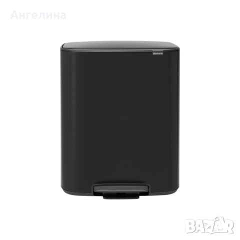 Кош за смет Brabantia Bo Pedal 2x30L, Matt Black, снимка 1