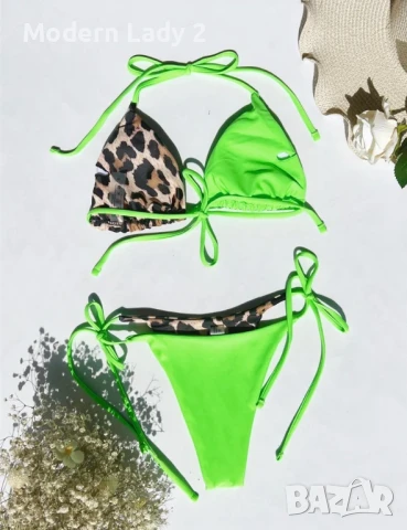 Нов неонов бански с принт, снимка 3 - Бански костюми - 50899007