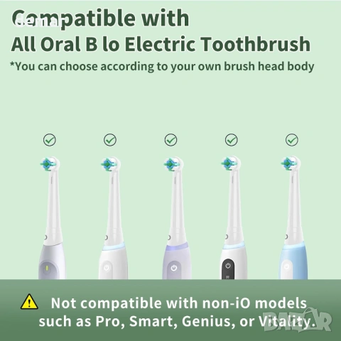 Глави за електрическа четка за зъби Oral-B iO серия 2/3/4/5/6/7/8/9/10, 6 броя, бели, снимка 2 - Други - 53718555