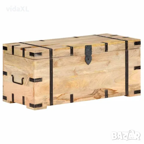 vidaXL Ракла, 90x40x40 см, мангово дърво масив
