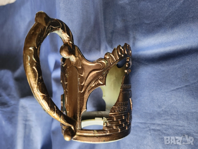 подстакан МГ Университет - посребрен мелхиор за 200-год., /и рядък голям подстакан Москва за халби.., снимка 10 - Други ценни предмети - 51226615