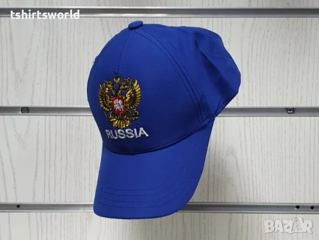 Нова шапка с козирка Русия, с Герб в син цвят, снимка 3 - Шапки - 48249424