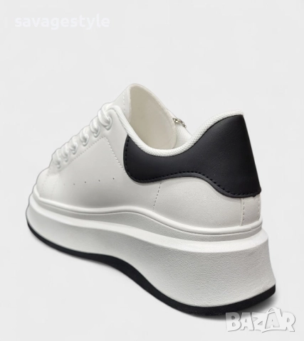 Дамски спортни обувки с връзки висока подметка , снимка 2 - Маратонки - 52193941