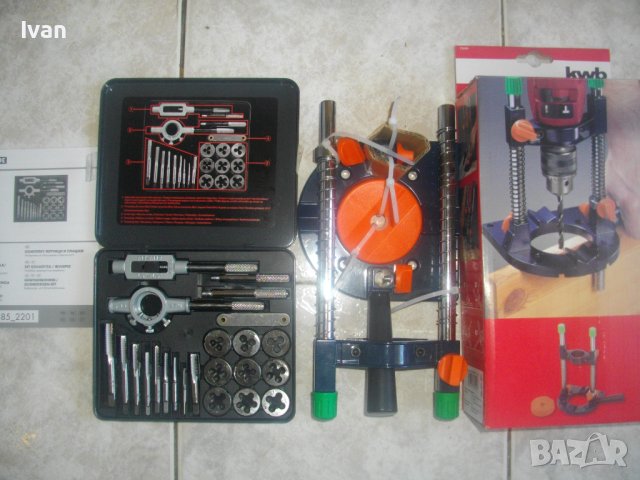 Немски:Нова Мобилна Стойка За Бормашина/Комплект 21бр. Метчици/Плашки Външни/Вътрешни Резби-Parkside, снимка 2 - Бормашини - 41408546