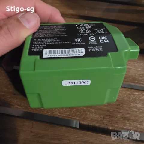 Батерия за прахосмукачка Roomba S9 S9+, 5200mAh, Li-Ion, 14.4V, снимка 4 - Прахосмукачки - 55943796