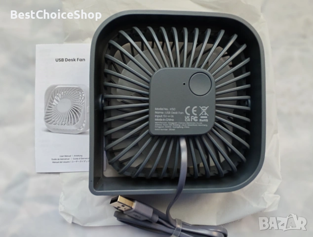 2броя USB Вентилатори, Безшумни, 3 Скорости, 360°, снимка 4 - Вентилатори - 53598319