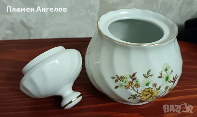 Стар Български порцелан - захарница, снимка 5 - Антикварни и старинни предмети - 52843876