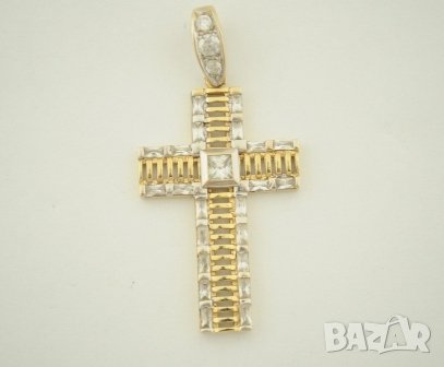 златна висулка кръст С 27908, снимка 1 - Колиета, медальони, синджири - 39692013