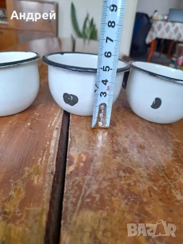 Старо емайлирано канче,канчета,чаши, снимка 5 - Други ценни предмети - 48798536