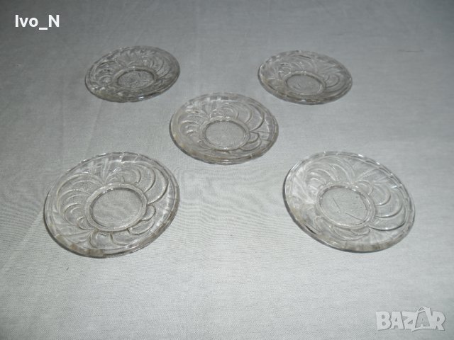 Стъклени чинийки за сладко-5 бр.