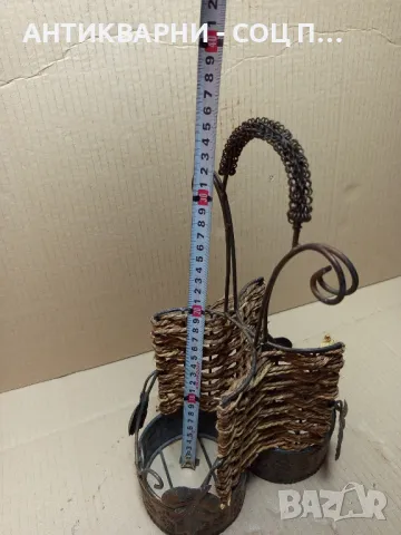 Стара Ръчно Изработена Стоика Поставка За Вино Бутилки., снимка 12 - Антикварни и старинни предмети - 49521494