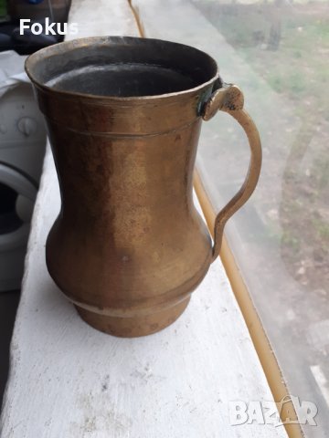 Стара бронзова халба, чаша, кана, снимка 3 - Антикварни и старинни предмети - 40241372